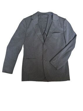 Artefact Gray Knit Blazer Jacket Large Quiet Luxury Business Casual Stretch